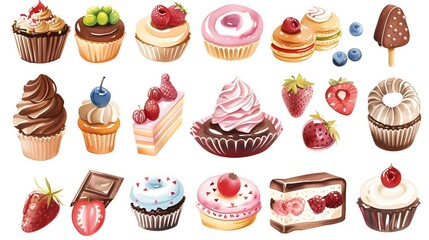 Assortment of Delectable Desserts and Confections for Celebratory Occasions and Indulgent Treats