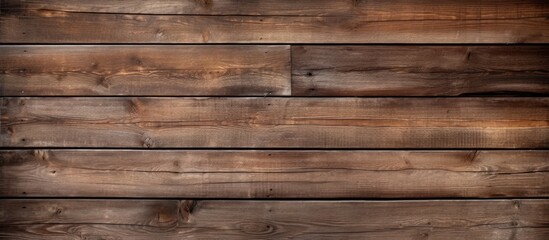 An aged wooden wall displaying a close up of vintage planks The background is composed of weathered panels showcasing its natural texture Copy space image