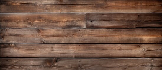 Naklejka premium An aged wooden wall displaying a close up of vintage planks The background is composed of weathered panels showcasing its natural texture Copy space image