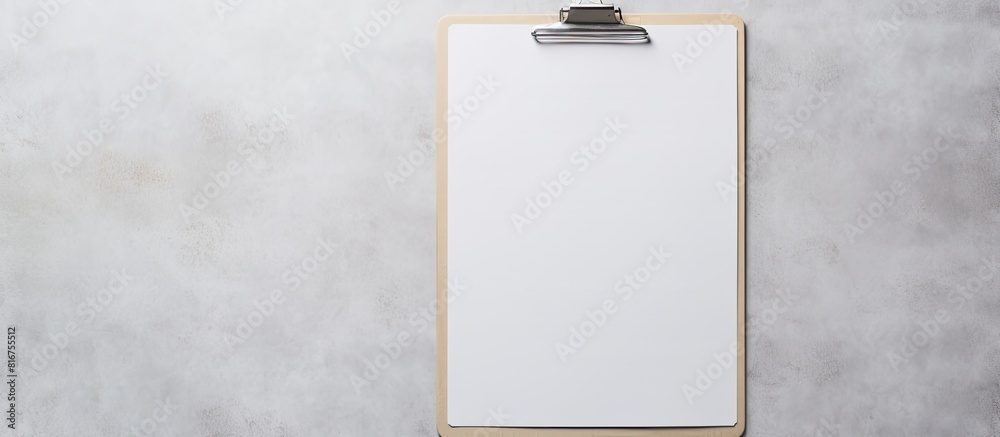 Aufkleber A top down view of a to do list on a blank page with a light gray stone background providing copy space for images