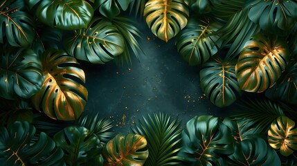 Natural Beauty: Abstract Series of Green Leaves on Backgrounds