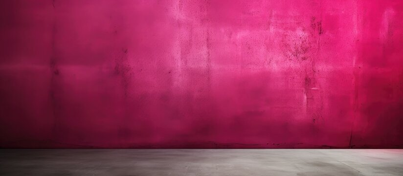 Magenta colored wall texture background with textures of different shades of red. copy space available
