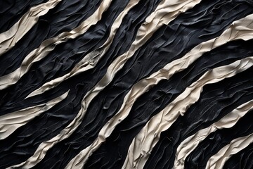 High-resolution image of a textured surface with striking black and beige patterns
