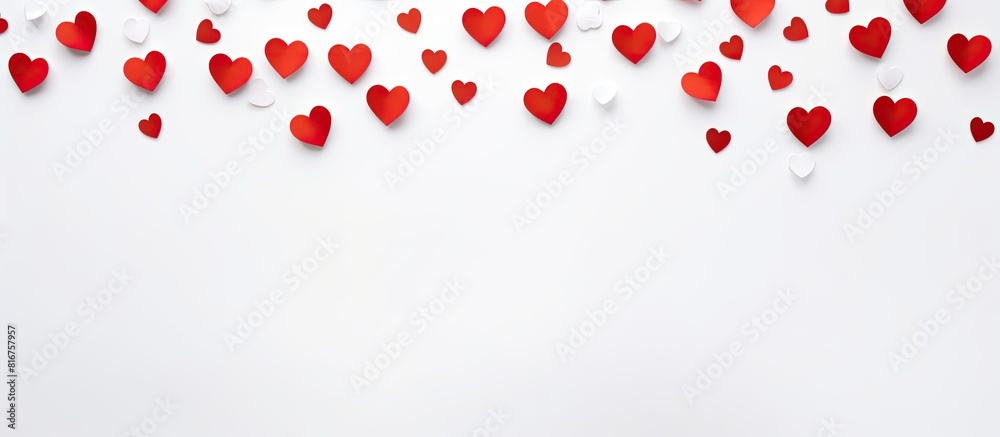Aufkleber a minimalistic valentine s day concept featuring a red heart pattern on a white backdrop providing a