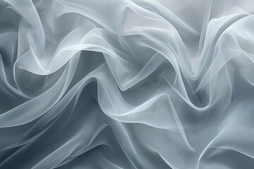 Fototapeta premium High-quality image depicting gentle fluid shapes resembling soft fabric in a serene, wavy pattern