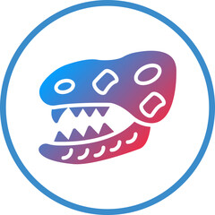 Vector Design Dinosaur Fossil Icon Style