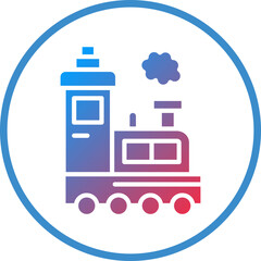 Vector Design Steam Train Icon Style