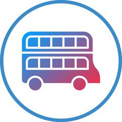 Vector Design Double Decker Icon Style