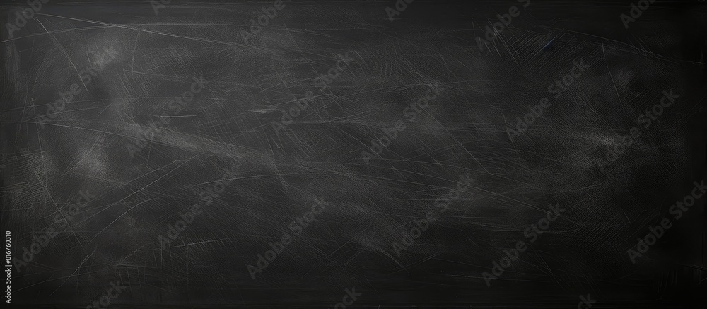 Poster Image of a blank chalkboard with erased marks providing a clean surface for educational purposes. copy space available