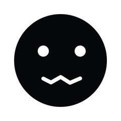 Fototapeta premium Nervous emoji vector design, ready to use