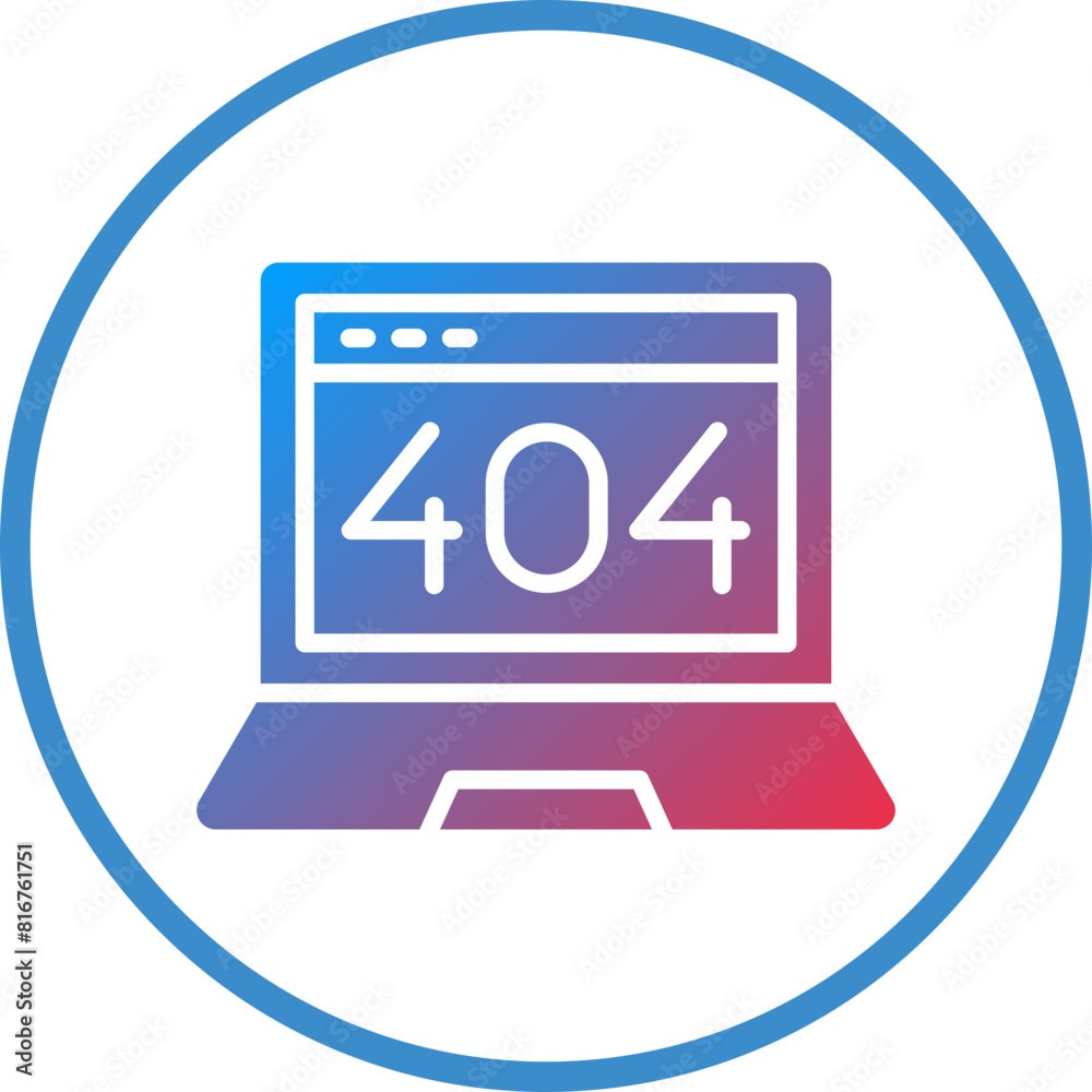 Wall mural vector design 404 error icon style