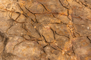 Rock eroded by wind and water