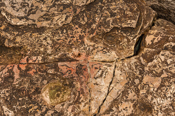 Rock eroded by wind and water