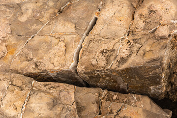 Rock eroded by wind and water