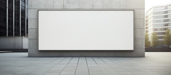 Blank vertical posters on the wall Blank billboard and outdoor advertising Mock up. copy space available