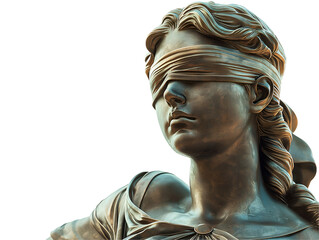 Broze lady justice , Legal and law concept statue of Lady Justice with scales of justice, AI generation