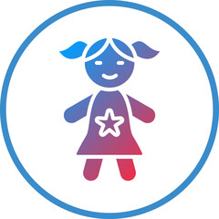 Vector Design Doll Icon Style