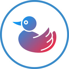 Vector Design Rubber Duck Icon Style