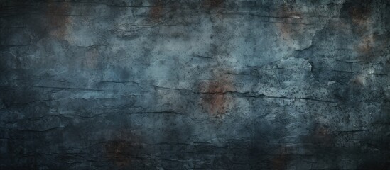 Beautiful Abstract Grunge Decorative Navy Blue Dark Stucco Wall Background Art Rough Stylized Texture Banner With Space For Text. copy space available