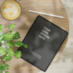Various 3D mockups of MacBook and phones