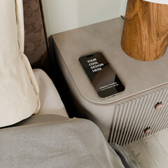 Various 3D mockups of MacBook and phones