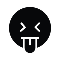 Get this premium icon of crazy emoji vector design