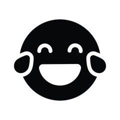 An editable icon of laughing emoji, easy to use and download