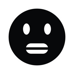 Scared emoji icon design, ready to use vector