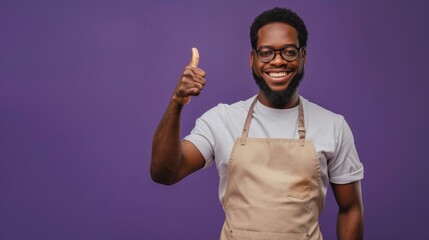 Fototapeta premium Smiling Man Giving Thumbs Up