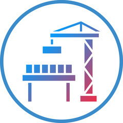 Vector Design Bridge Construction Icon Style