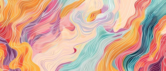 Obraz premium Captivating Swirls of Color and Motion Fluid Abstract Artwork Evoking Energetic Vibrancy