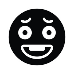 Creatively designed vector of happy face emoji in modern style