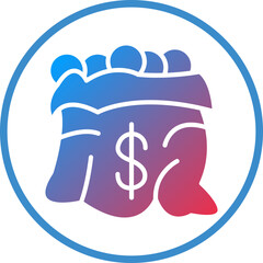 Vector Design Money Bag Icon Style