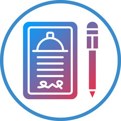 Vector Design Catering Contract Icon Style