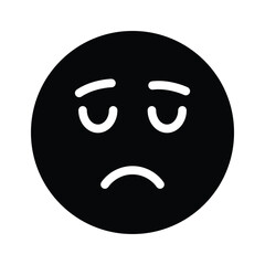 Fototapeta premium Get your hands on perfectly designed sad emoji icon, customizable vector
