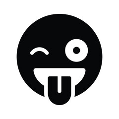 Check out this beautiful winking emoji vector design