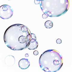 Photo of Bubbles ,isolated on white background