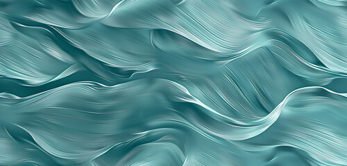 Cool aquamarine strokes create seamless contemporary art.