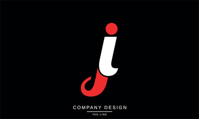 JI, IJ Abstract Letters Logo Monogram Design Font Icon Vector Symbol Initials
