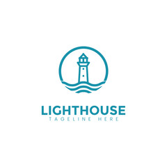light house logo concept illustration