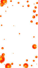 Vitamin A round capsules scattered randomly.