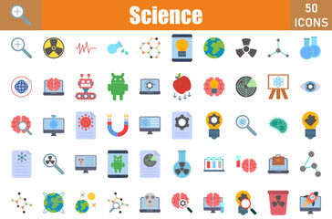 Science Icons Set. Editable Stroke. Pixel Perfect