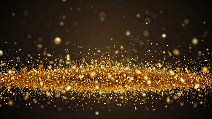 golden christmas particles and sprinkles for a holiday celebration