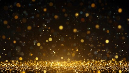 golden christmas particles and sprinkles for a holiday celebration
