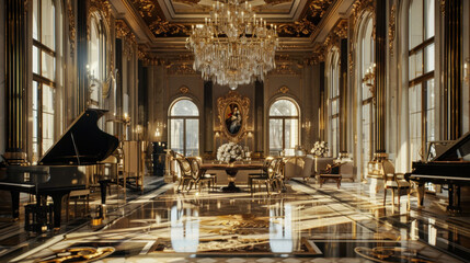 Fototapeta premium Indulge in luxury lifestyle with opulent interiors and exclusive events