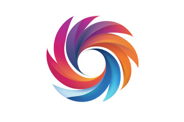 A colorful swirl with a blue and orange center. The swirl is made up of many different colors and is very eye-catching