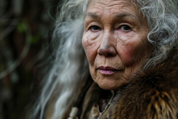 Old Crone Matriarch: Shamanic Portrait of Wisdom