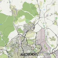 Alcobendas, Spain map poster art