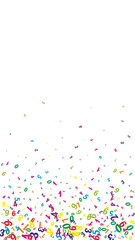 Falling colorful numbers. Math study concept with
