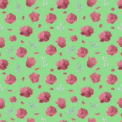 seamless pattern with strawberries